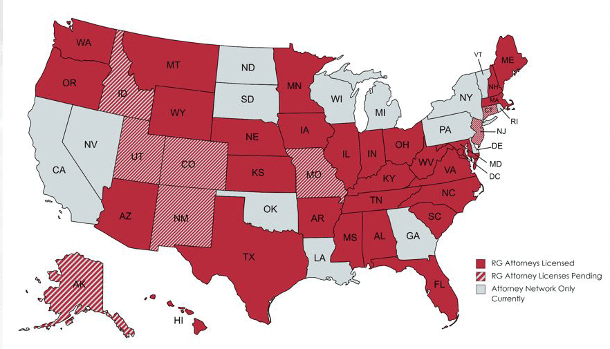 Rathbone Group state coverage map