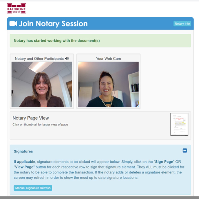 E Notary Screenshot